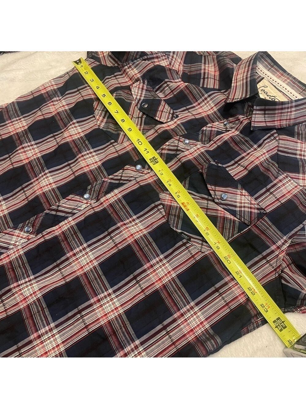 Costal Men’s Western Plaid Snap Button Shirt XL - Picture 12 of 14